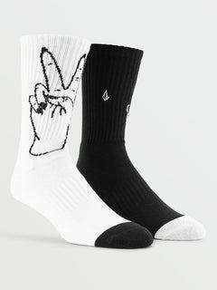 Calcetines Vibes - WHITE BLACK