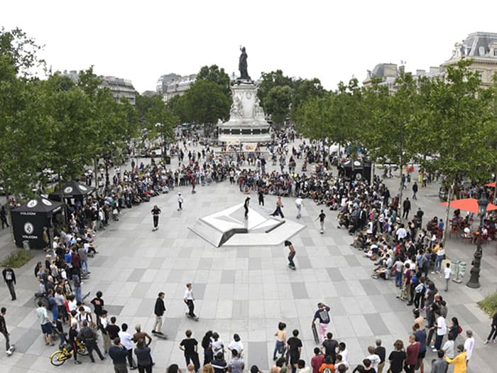 Volcom Adds New Skate Spot in Place de la Republique + Hosts Best-trick Contest
