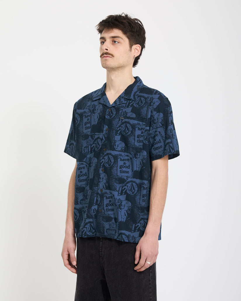 Camisa Hoboken - Blueberry