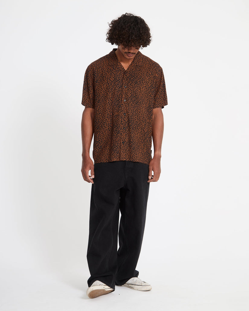 Camisa Utopias Print - Brown Horn