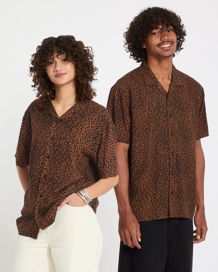 Camisa Utopias Print - Brown Horn