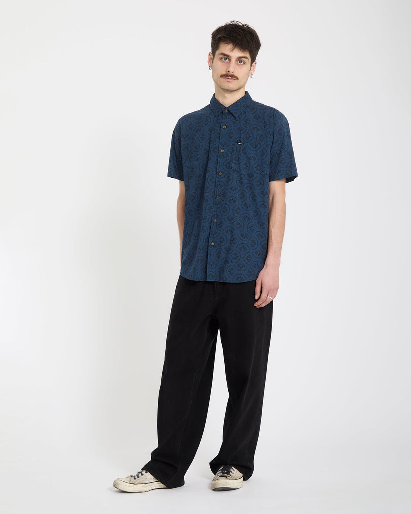 Camisa Scaler Stone Woven - Midnight Blue