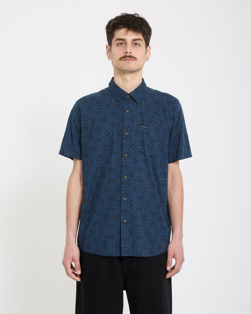 Camisa Scaler Stone Woven - Midnight Blue