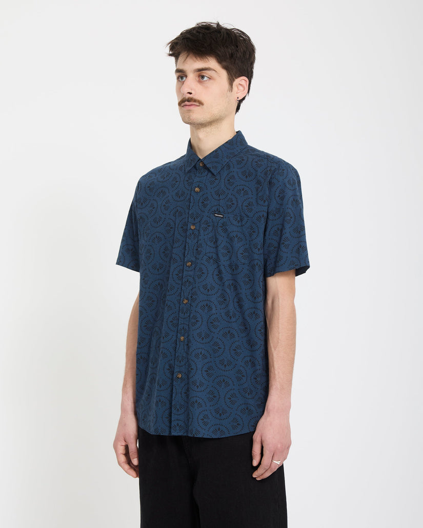 Camisa Scaler Stone Woven - Midnight Blue