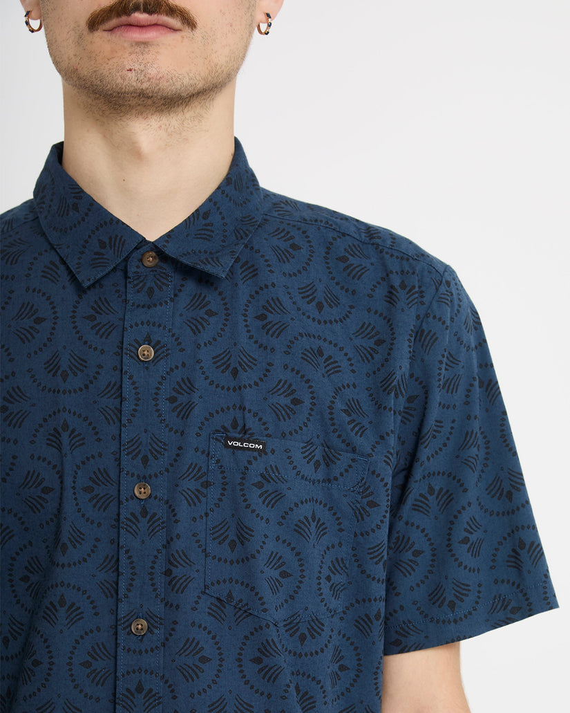Camisa Scaler Stone Woven - Midnight Blue