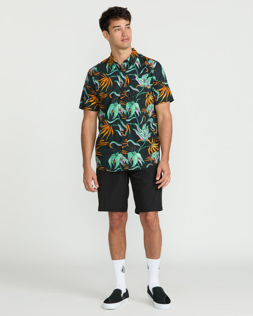 Camisa Brainmelter Floral - Black Green