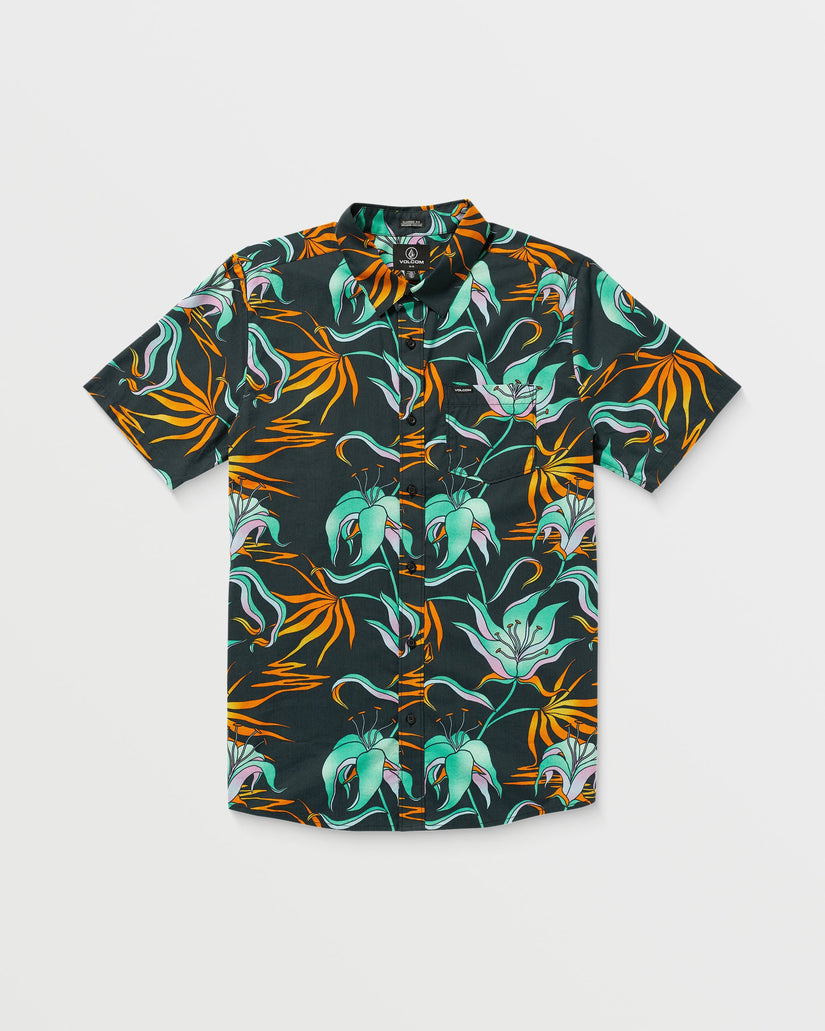 Camisa Brainmelter Floral - Black Green
