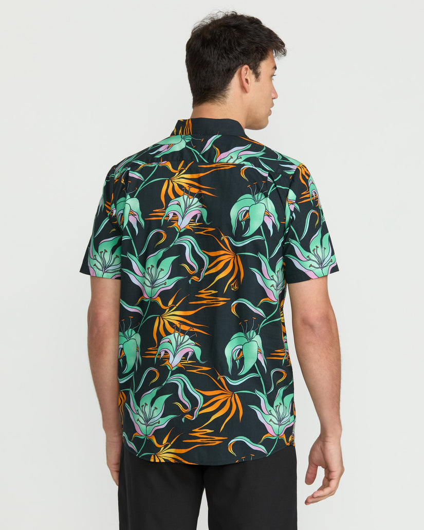 Camisa Brainmelter Floral - Black Green