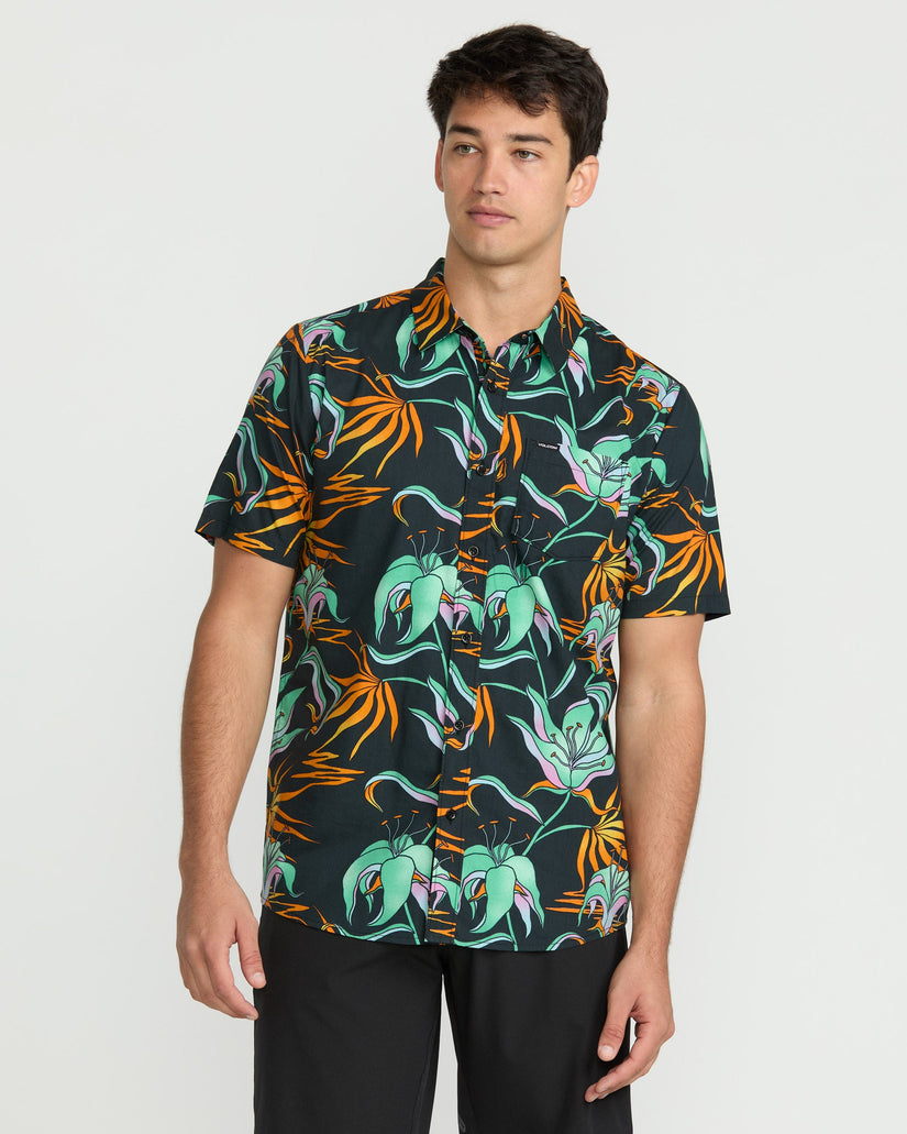Camisa Brainmelter Floral - Black Green