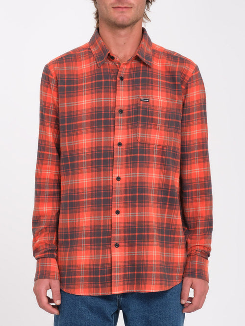 Camisa Caden Plaid - Bright Red