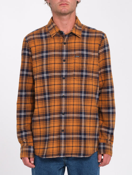 Camisa Caden Plaid - Chestnut Brown