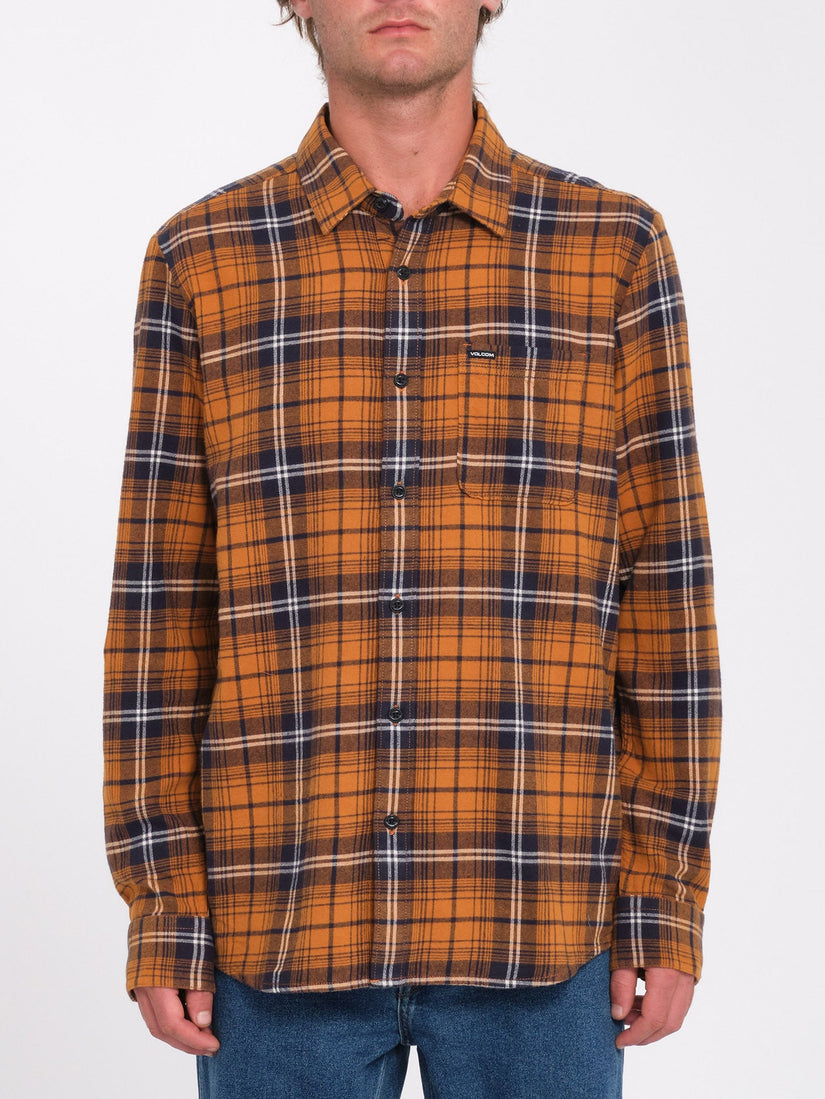 Camisa Caden Plaid - Chestnut Brown