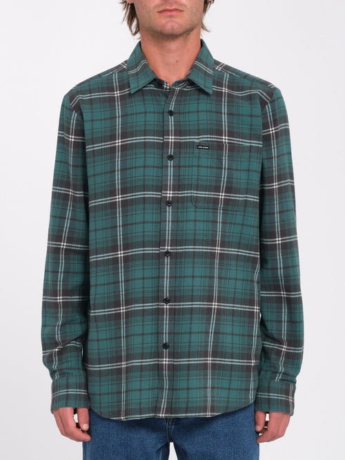 Camisa Caden Plaid - Sea Green