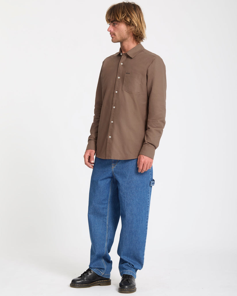 Camisa Veeco Oxford - Brown Stone