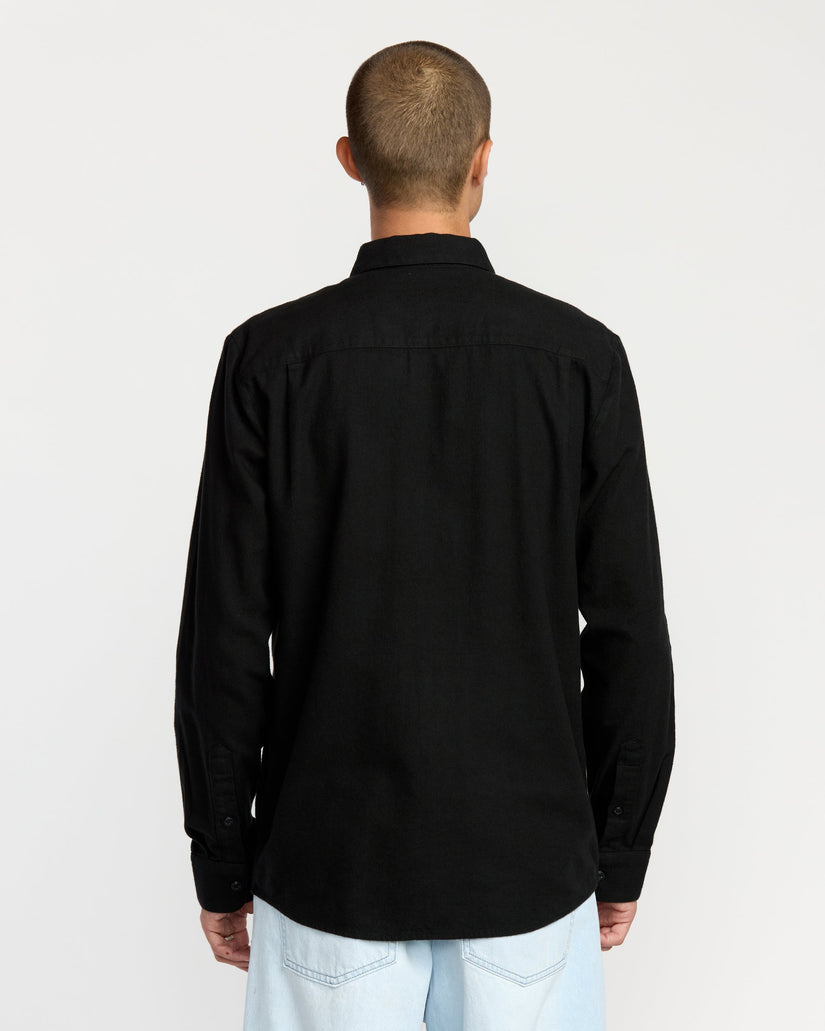 Camisa De Franela Caden Solid - Antique Black