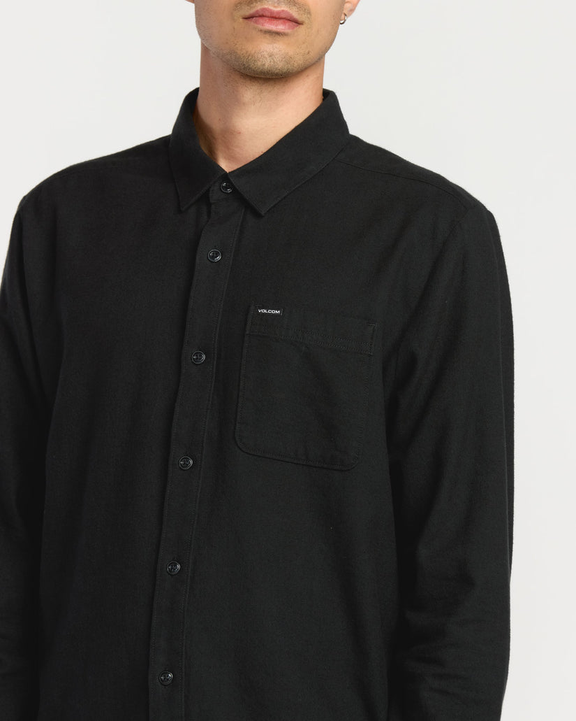 Camisa De Franela Caden Solid - Antique Black