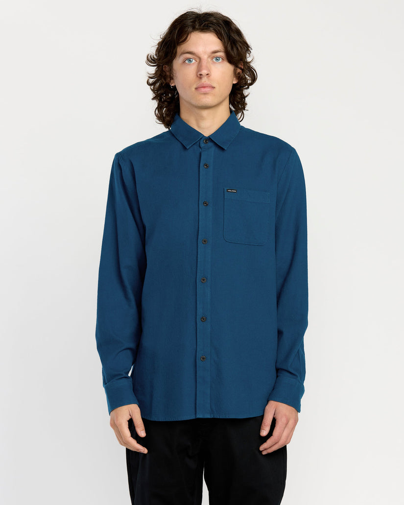 Camisa De Franela Caden Solid - Cosmic Blue