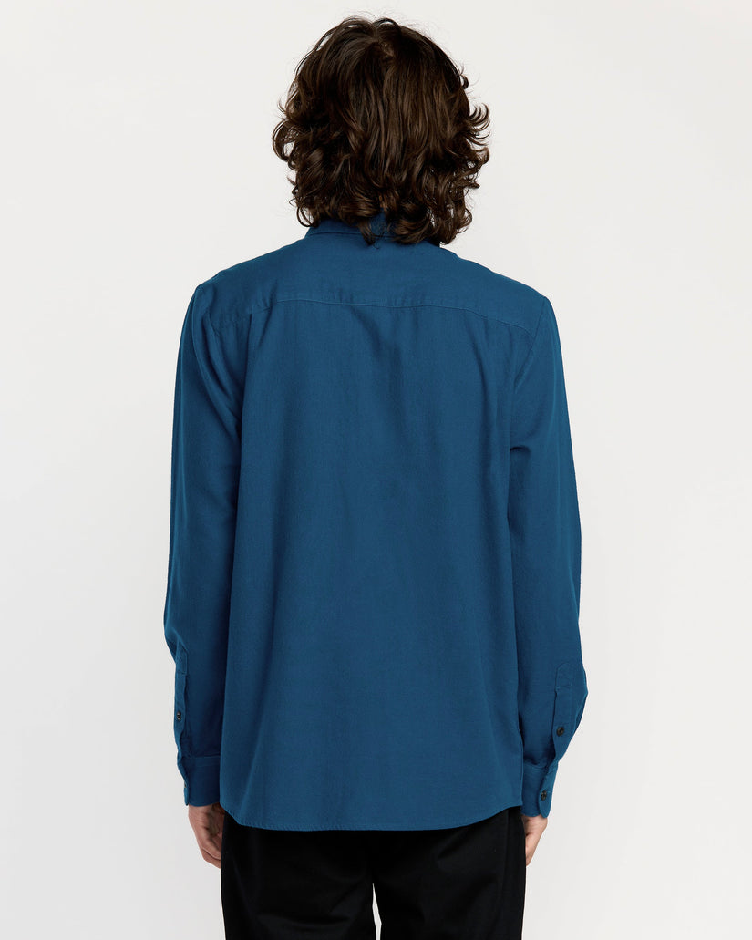 Camisa De Franela Caden Solid - Cosmic Blue