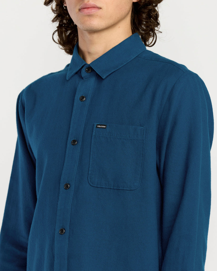 Camisa De Franela Caden Solid - Cosmic Blue