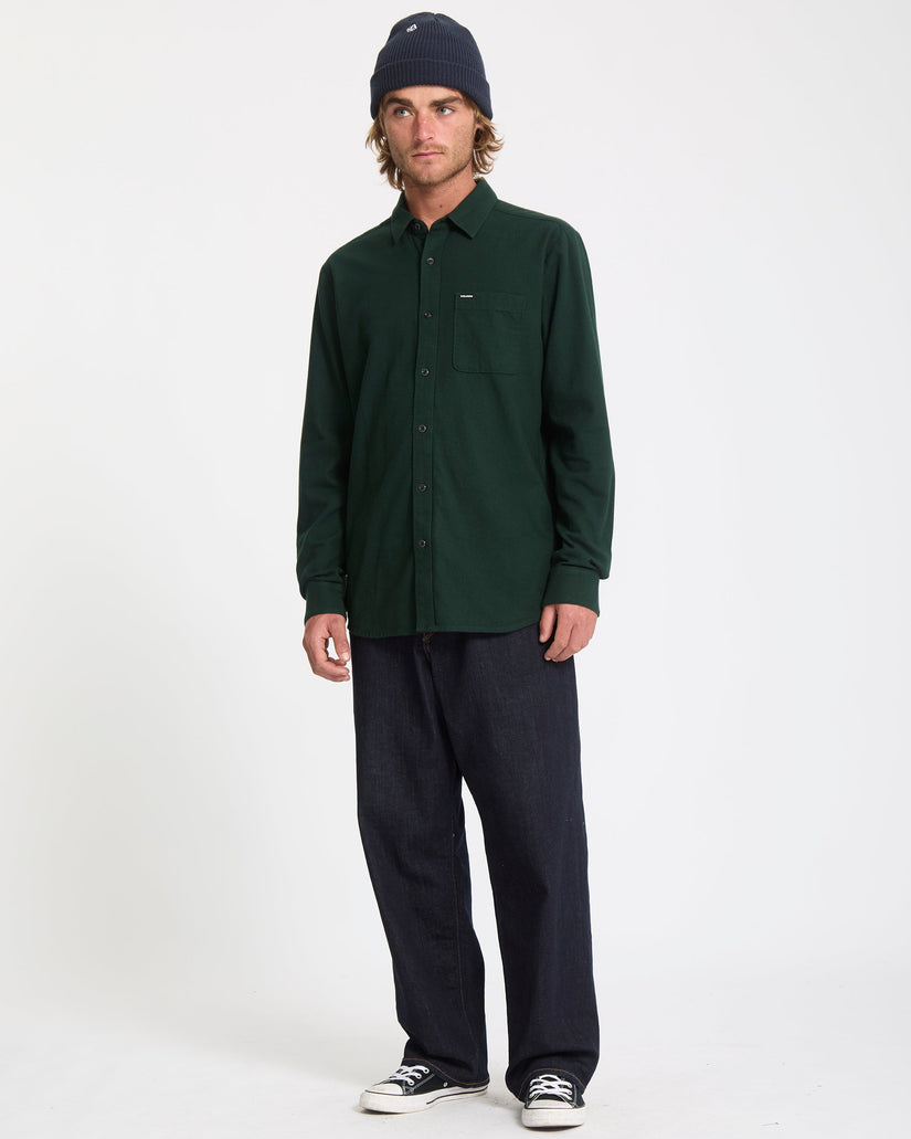 Camisa De Franela Caden Solid - Scarab