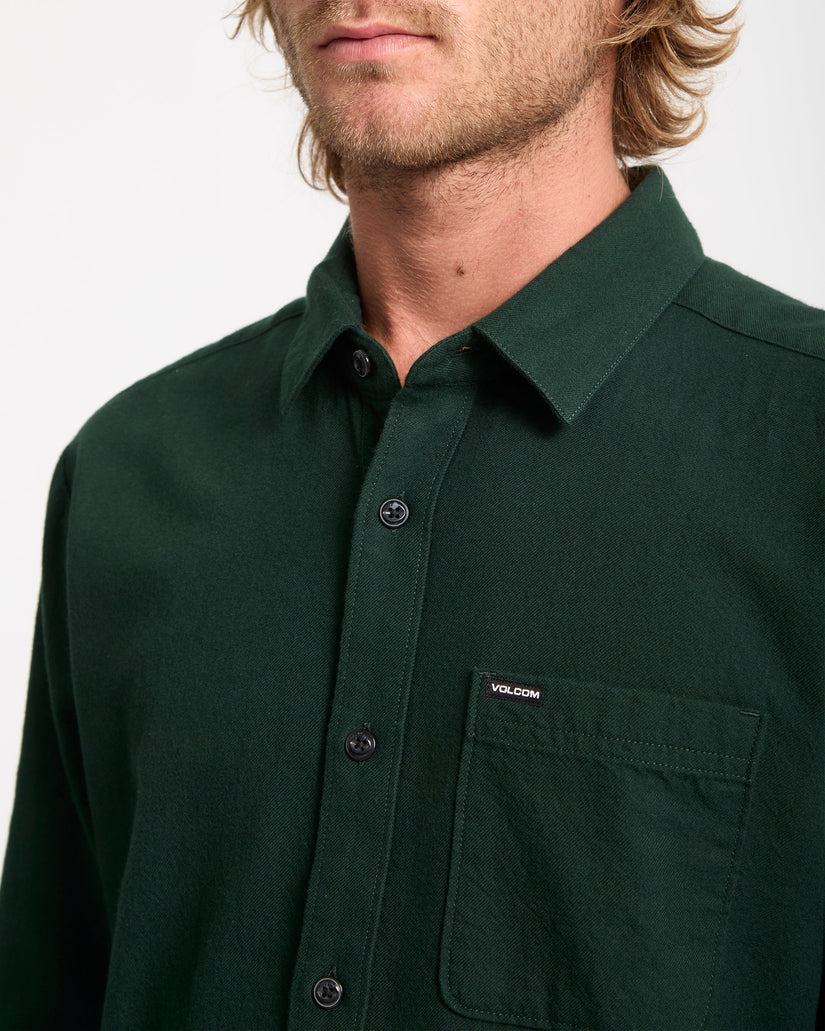 Camisa De Franela Caden Solid - Scarab