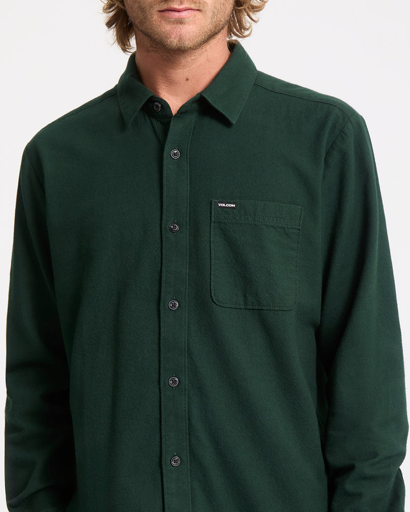 Camisa De Franela Caden Solid - Scarab