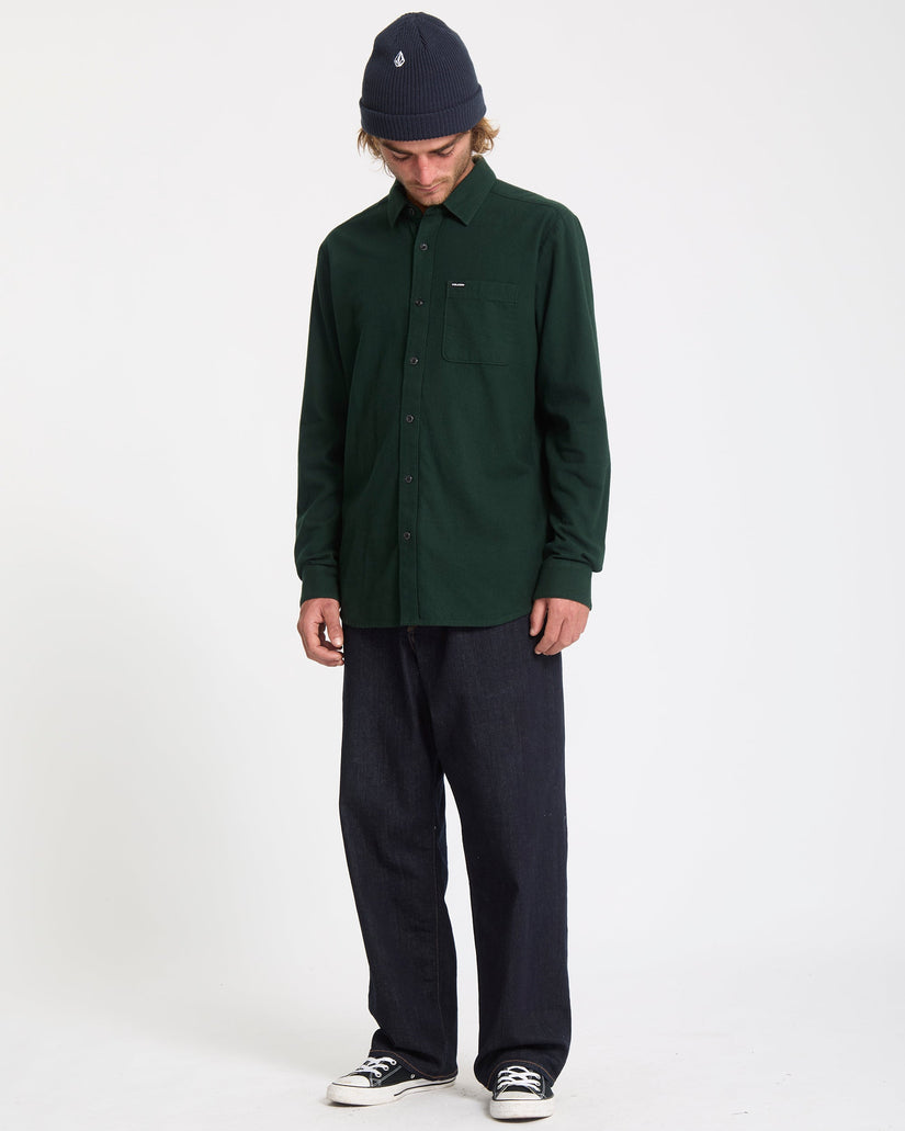 Camisa De Franela Caden Solid - Scarab