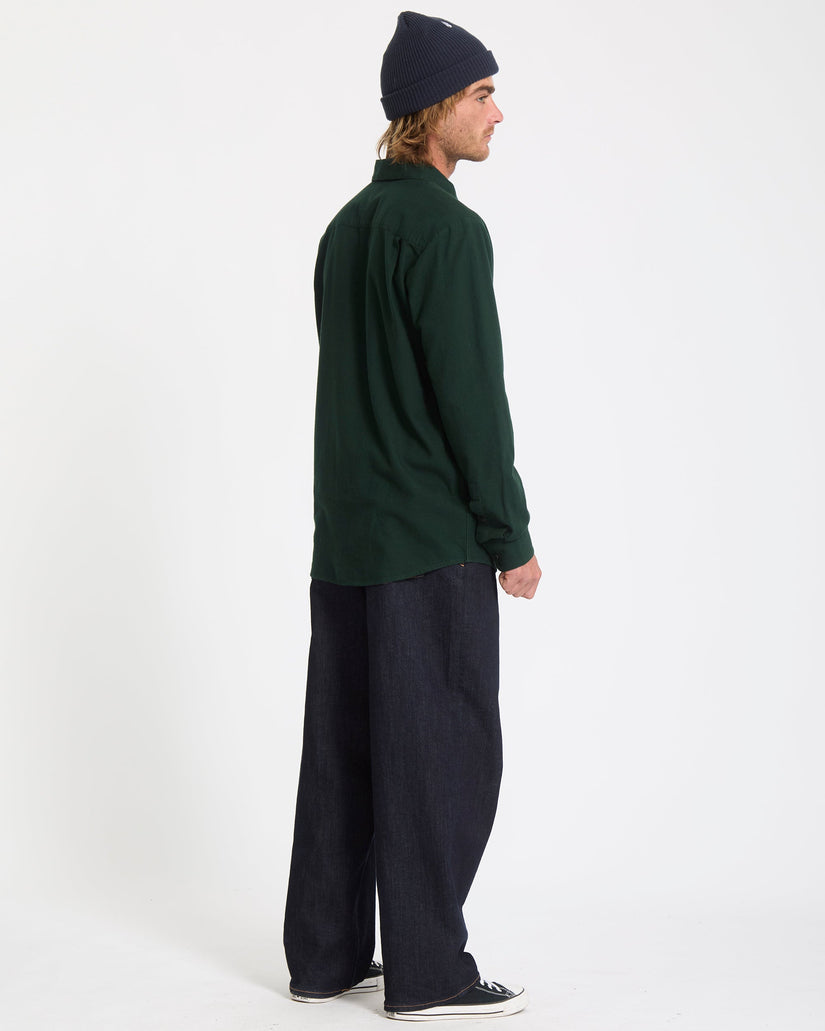 Camisa De Franela Caden Solid - Scarab