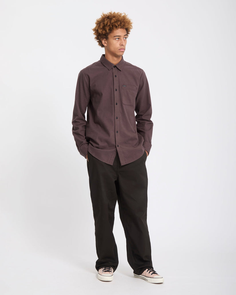 Camisa Caden Solid - Raisin