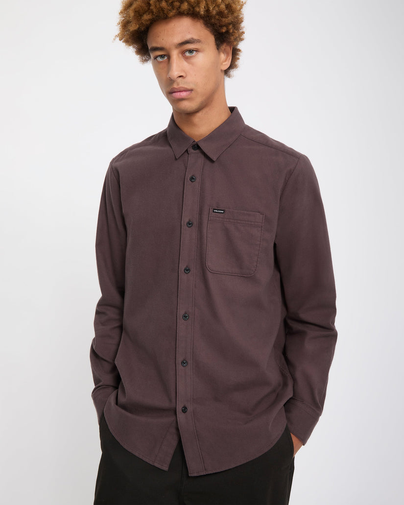 Camisa Caden Solid - Raisin
