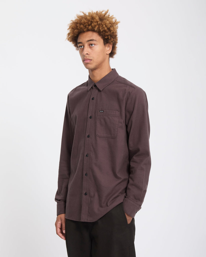 Camisa Caden Solid - Raisin