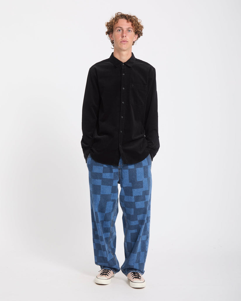 Camisa Zander Corduroy - Black Combo