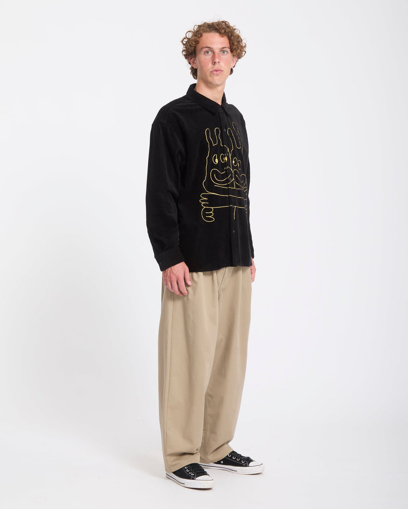 Camisa Ozzy Corduroy - Black