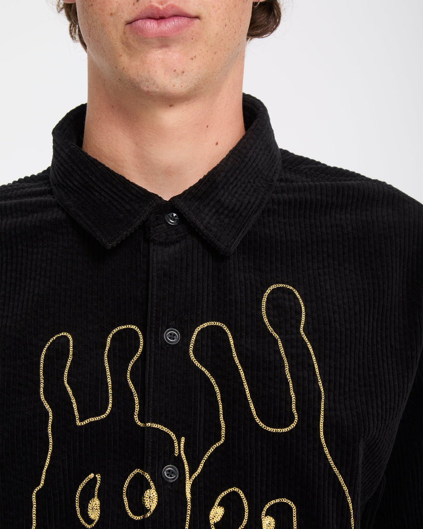 Camisa Ozzy Corduroy - Black