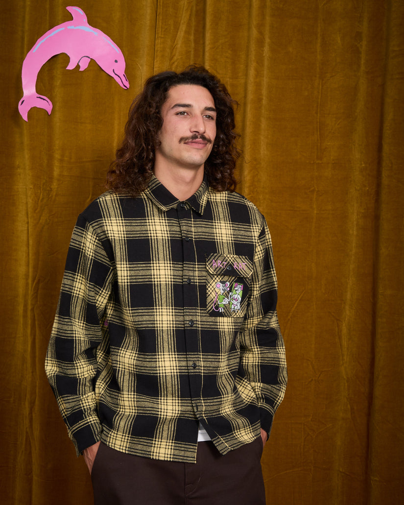 Camisa Ozzy Plaid - Mustard