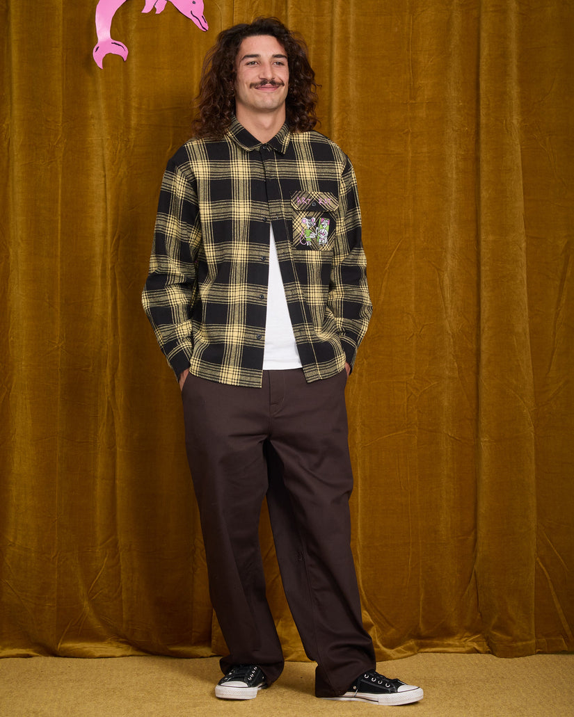 Camisa Ozzy Plaid - Mustard