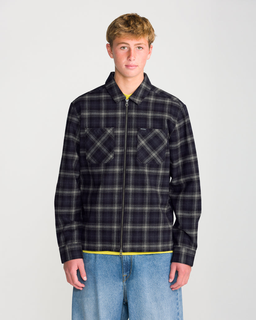 Camisa Fieldstone Zip Up - Black
