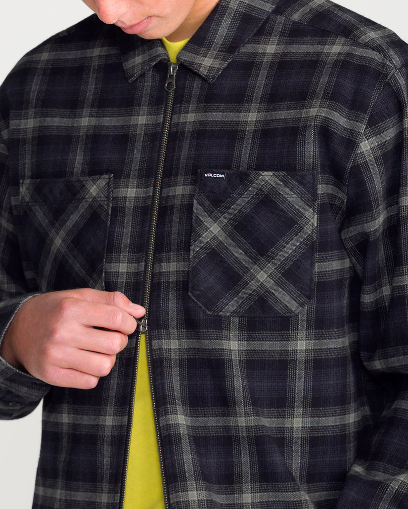 Camisa Fieldstone Zip Up - Black
