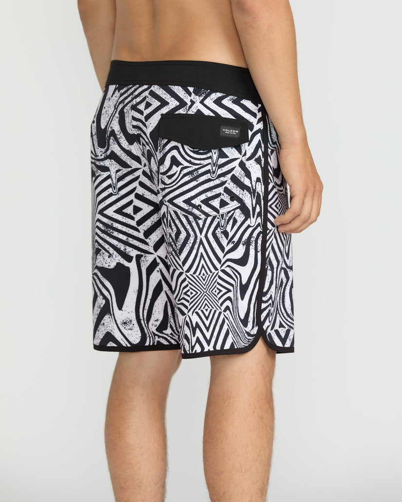 Boardshort Infuse Scallop Mod 19" - White Black
