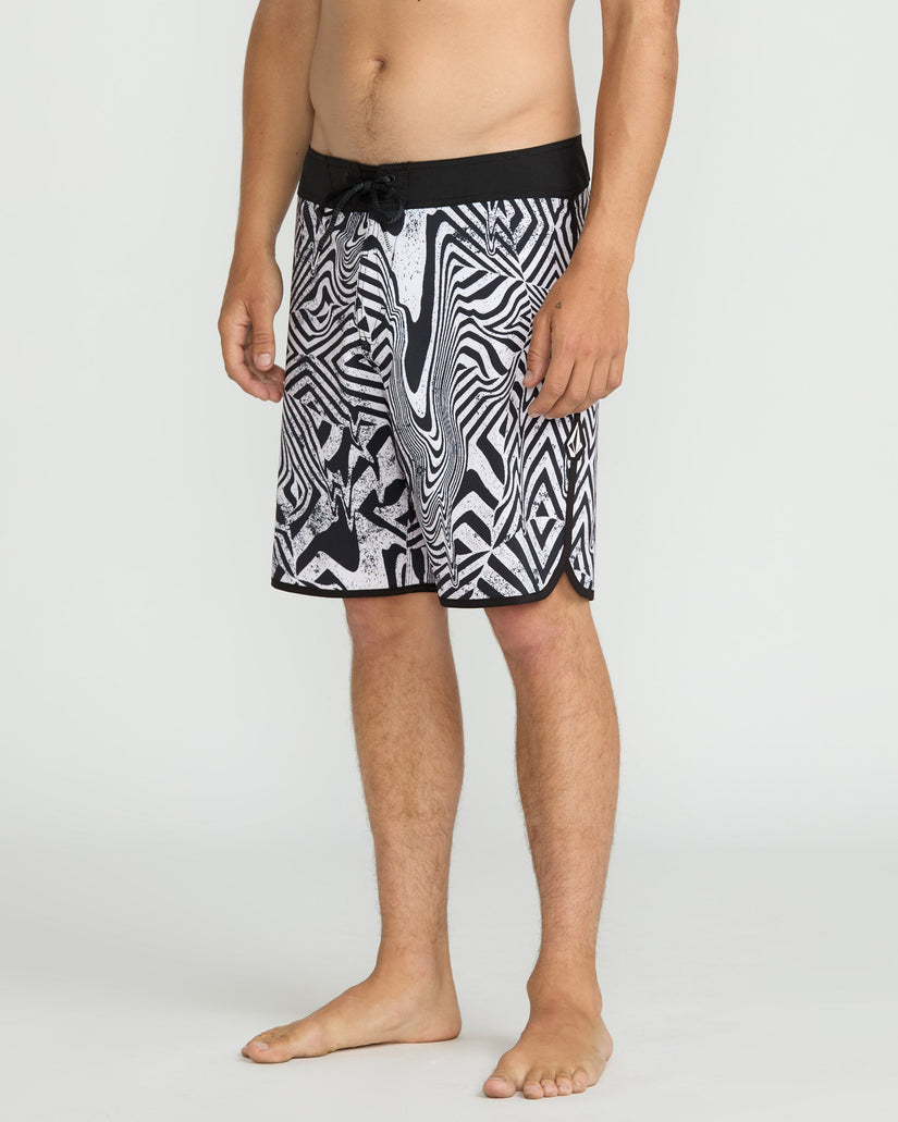 Boardshort Infuse Scallop Mod 19" - White Black