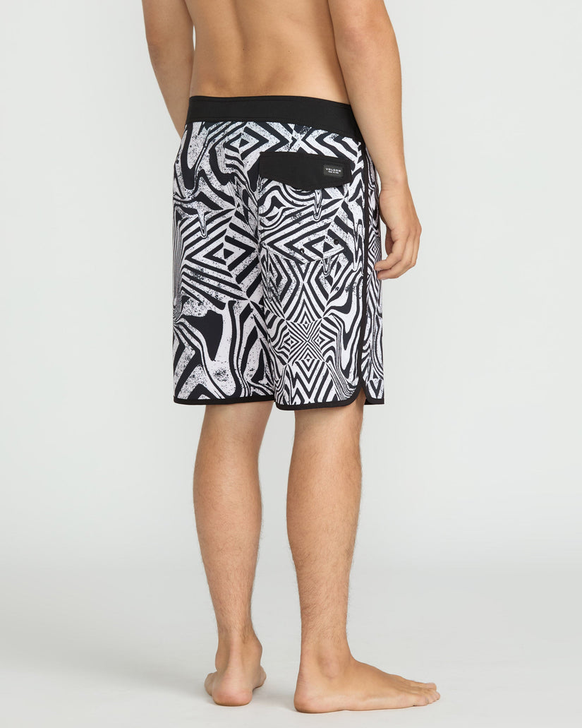 Boardshort Infuse Scallop Mod 19" - White Black