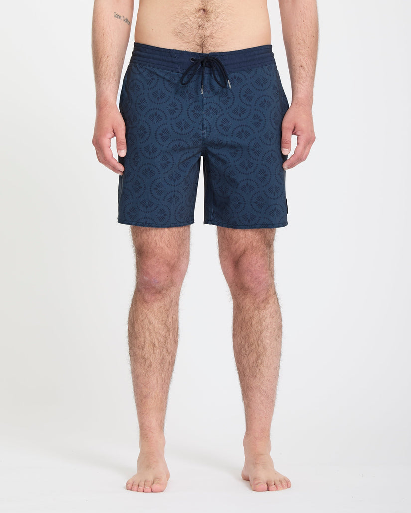 Bañador Psych Cotton Stoney 17" - Midnight Blue