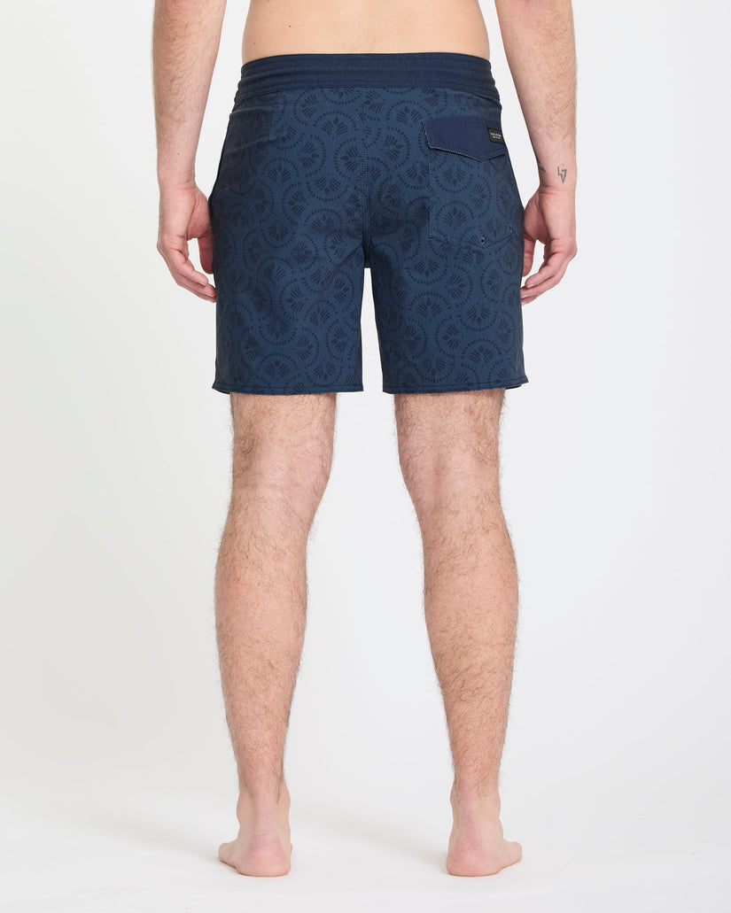 Bañador Psych Cotton Stoney 17" - Midnight Blue