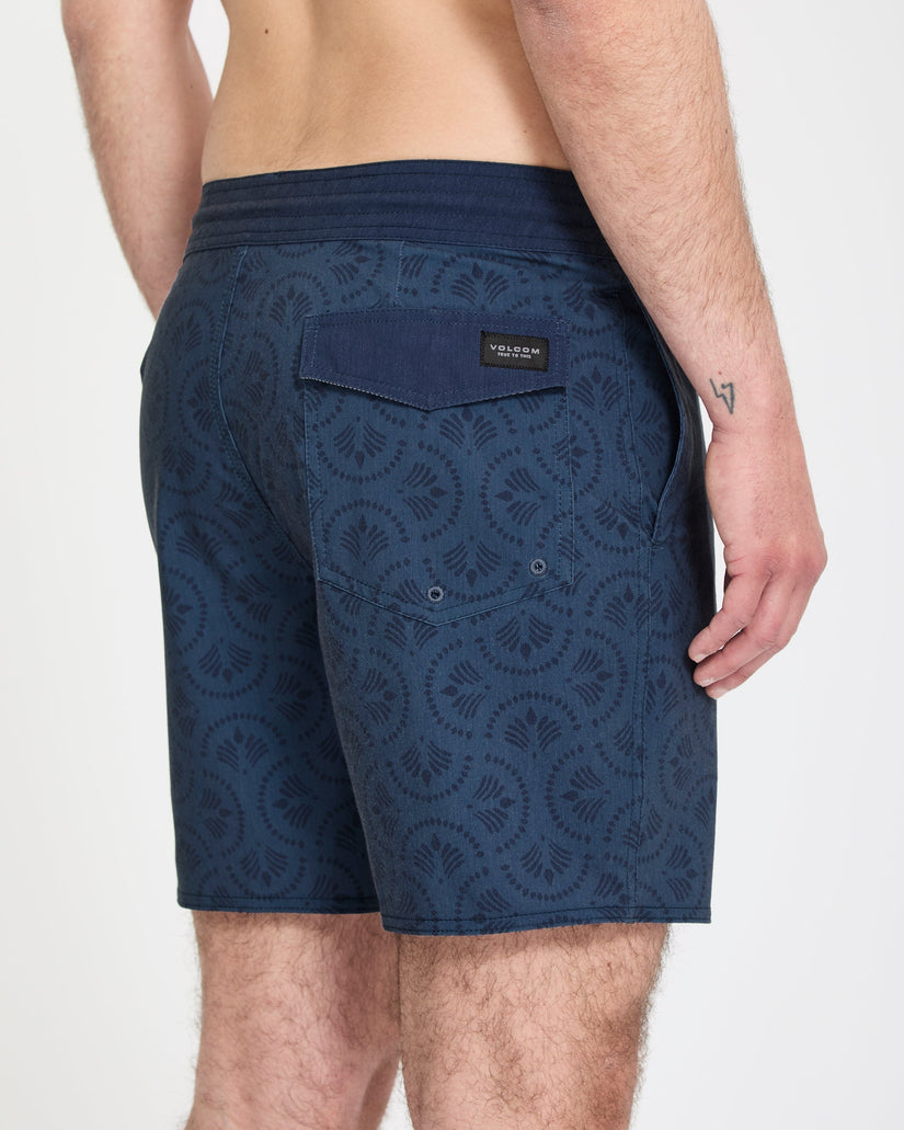Bañador Psych Cotton Stoney 17" - Midnight Blue