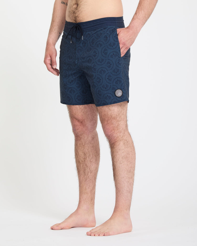 Bañador Psych Cotton Stoney 17" - Midnight Blue