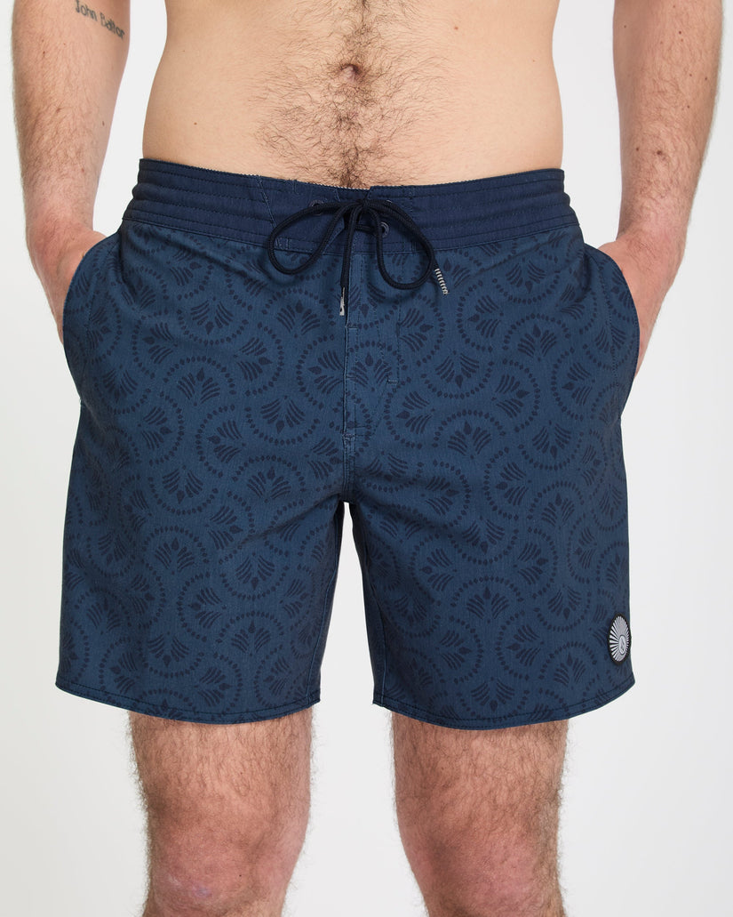 Bañador Psych Cotton Stoney 17" - Midnight Blue