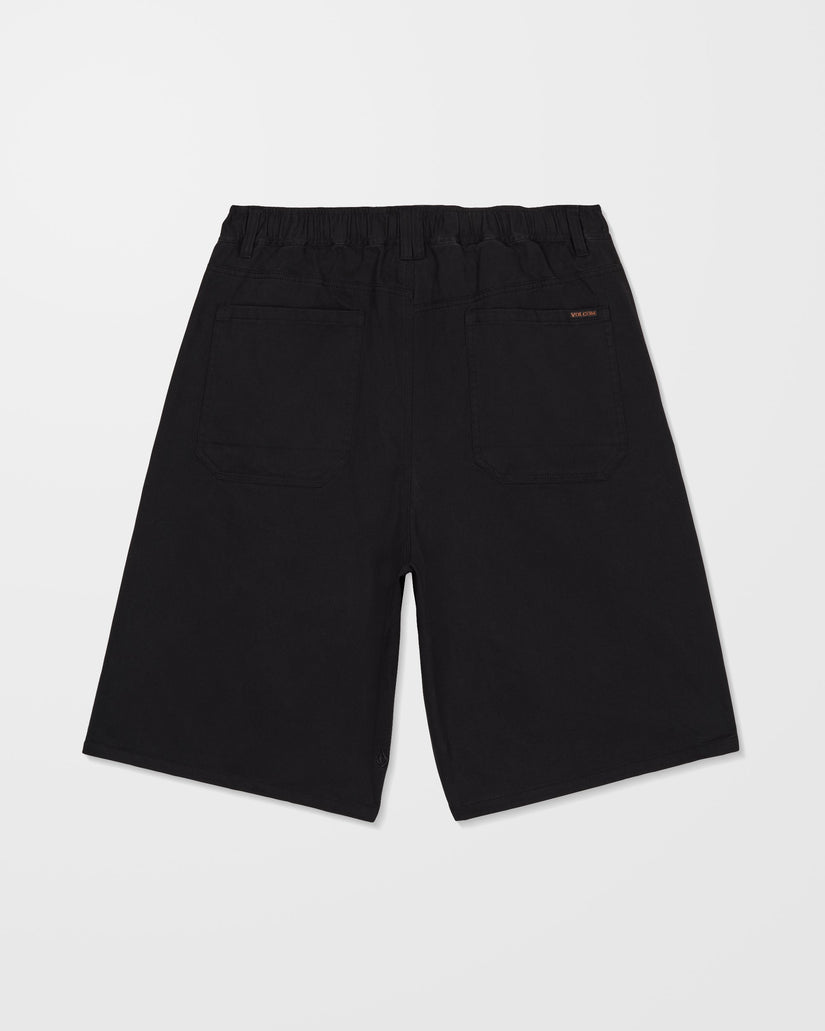 Pantalón corto chino con cintura elástica Chillow Pleat 24" - Black