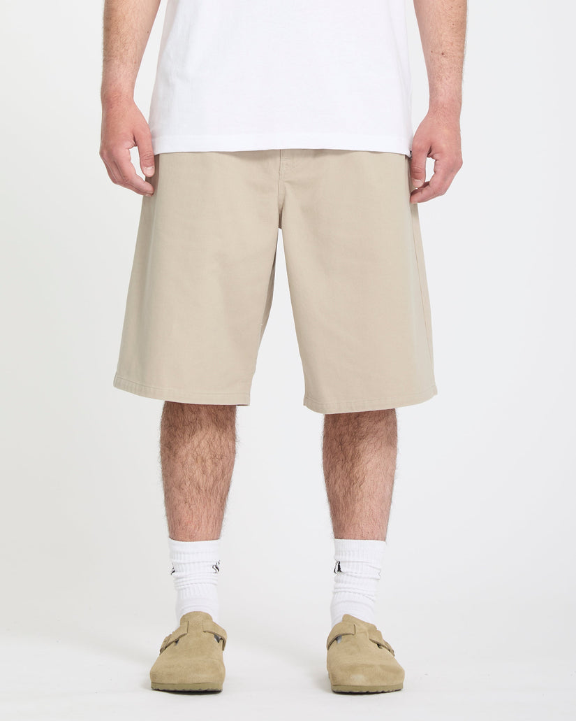 Pantalón corto chino con cintura elástica Chillow Pleat 24" - Light Khaki