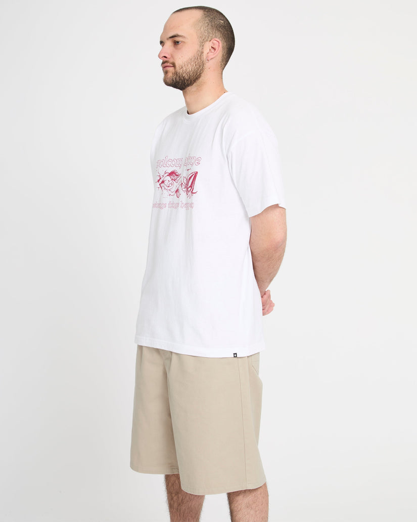 Pantalón corto chino con cintura elástica Chillow Pleat 24" - Light Khaki