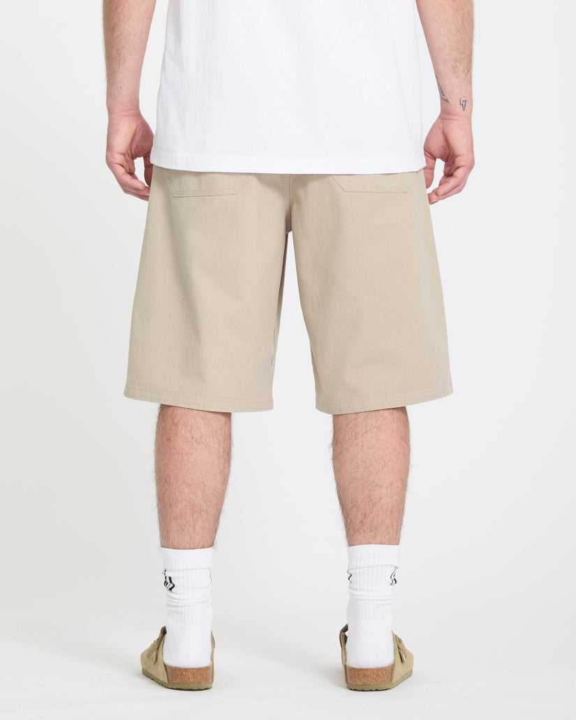 Pantalón corto chino con cintura elástica Chillow Pleat 24" - Light Khaki